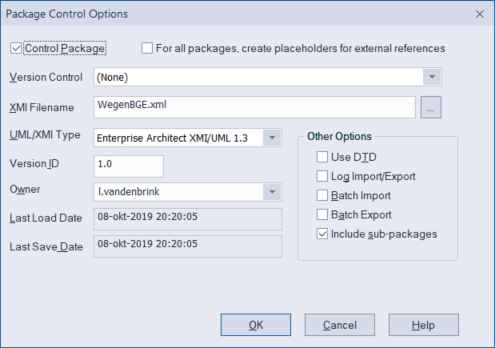 package control options