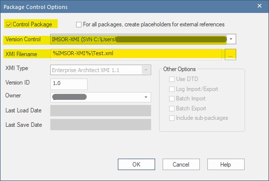 Package Control Options